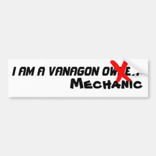 Adesivo Para Carro Eu sou um mecânico de Vanagon