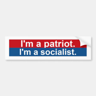 Adesivo Para Carro Eu sou um patriota. Eu sou um socialista