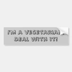 Adesivo Para Carro Eu sou um vegetariano. NEGÓCIO com ele!