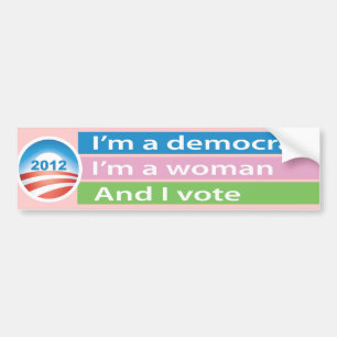 Adesivo Para Carro Eu sou uma mulher e eu voto!
