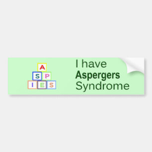 Adesivo Para Carro Eu tenho a síndrome de Aspergers - ASPIES