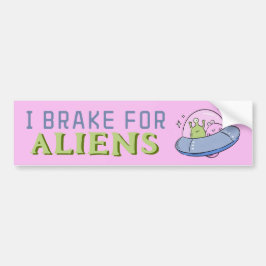 Adesivo Para Carro EU TRABALHO PARA ALIENS, ESpacotamento engraçado