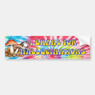 Adesivo Para Carro EU TRABALHO PARA HALLUCINATIONS Bumper Sticker