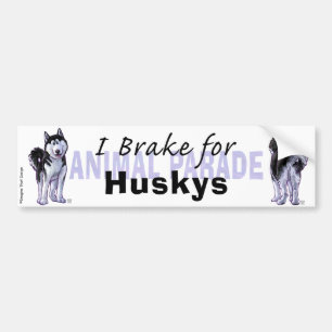 Adesivo Para Carro Eu travo para Huskys