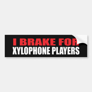 Adesivo Para Carro Eu travo para jogadores do xilofone