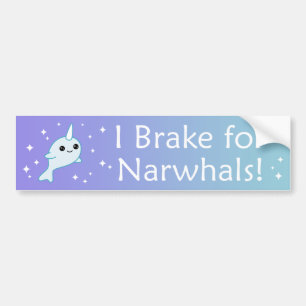 Adesivo Para Carro Eu travo para Narwhals