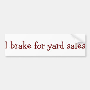 Adesivo Para Carro Eu travo para o bumpersticker das vendas de jardim