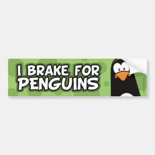 Adesivo Para Carro Eu travo para pinguins