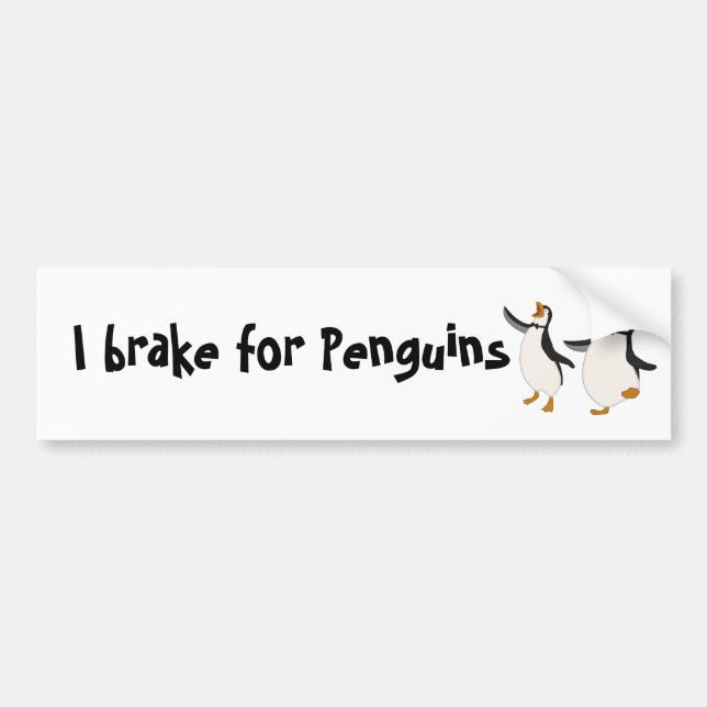Adesivo Para Carro Eu travo para pinguins (Frente)