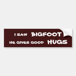 Adesivo Para Carro Eu vi bigfoot que dá bons abraços