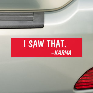 ADESIVO PARA CARRO EU VI ISSO, DISSE KARMA