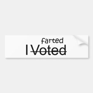 Adesivo Para Carro Eu votei/Farted