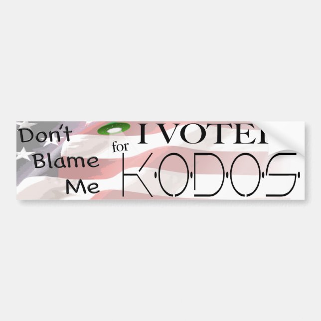 Adesivo Para Carro Eu votei para Kodos (Frente)