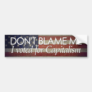 Adesivo Para Carro Eu votei para o capitalismo