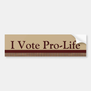 Adesivo Para Carro Eu voto a pro vida