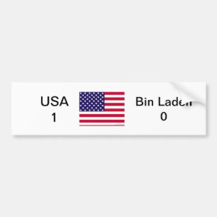 Adesivo Para Carro EUA 1 contra Bin Laden 0