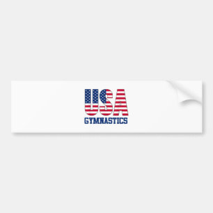 Adesivo Para Carro EUA com American Flag Gymnastics Sports