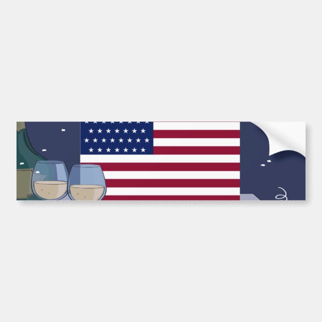 Adesivo Para Carro EUA Flag_ (Frente)