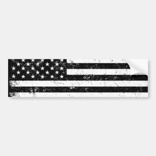 Adesivo Para Carro EUA Flag, Black and White
