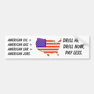 Adesivo Para Carro EUA-mapa-bandeira, óleo americano +Gás americano