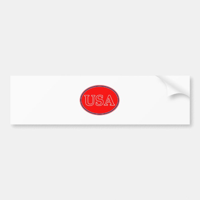 Adesivo Para Carro EUA Red White e Blue 3 O MUSEUM Zazzle presentes (Frente)