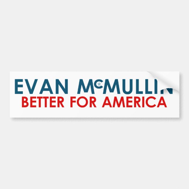 Adesivo Para Carro Evan McMullin - melhore para América (Frente)