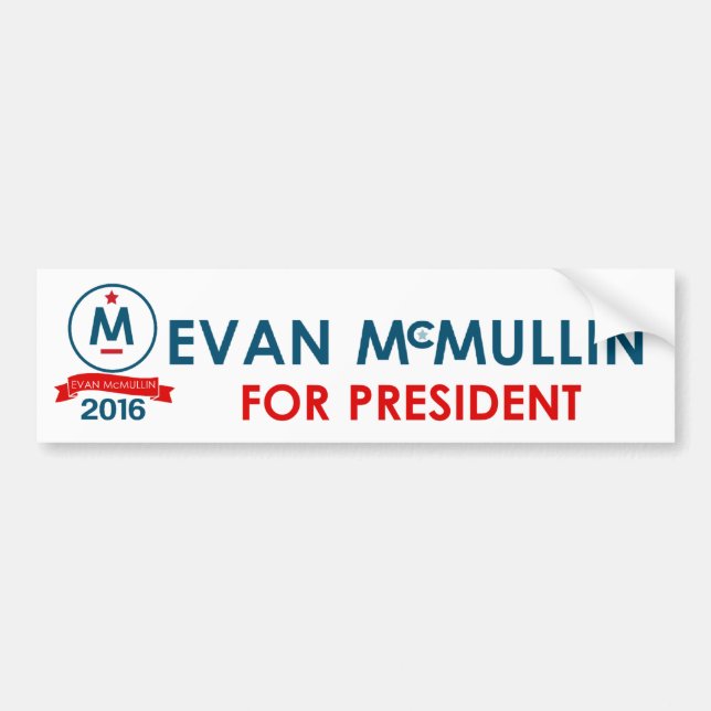 Adesivo Para Carro Evan McMullin para o presidente (Frente)