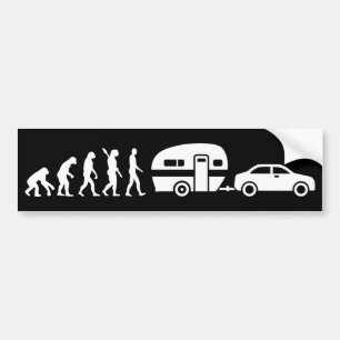 Adesivo Para Carro Evolução do acampamento Caravan