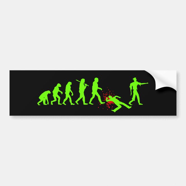 Adesivo Para Carro Evolução dos Zombies (Frente)