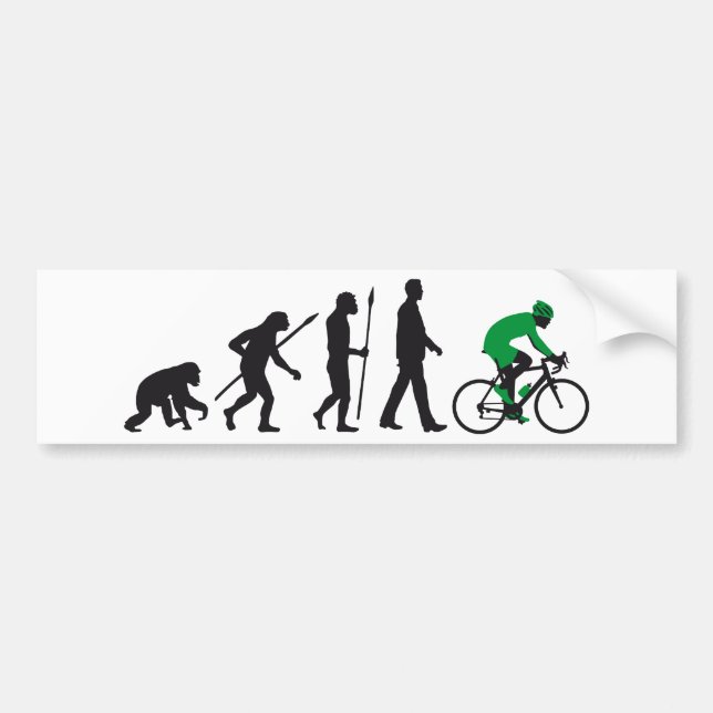 Adesivo Para Carro evolution bicycle racing (Frente)