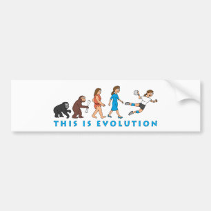 Adesivo Para Carro evolution female handball player comic