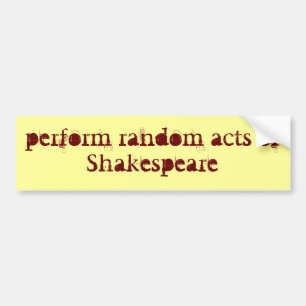 Adesivo Para Carro execute Shakespeare