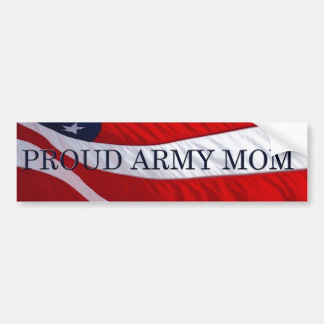 Adesivo Para Carro Exército Mãe Americana Flag Bumper Sticker (Frente)
