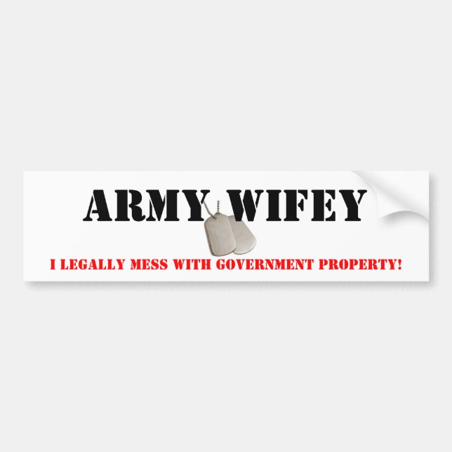 Adesivo Para Carro Exército Wifey (Frente)