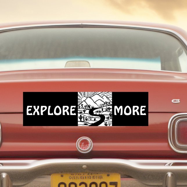 Adesivo Para Carro EXPLORE MAIS VELOCIDADE RVing (EXPLORE MORE vanlife camper RVing Bumper Sticker
)