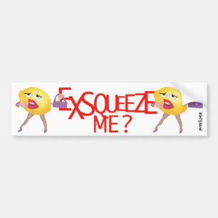 Adesivo Para Carro "exsqueeze eu?" limão engraçado cómico