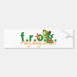 Adesivo Para Carro F.R.O.G. Autocolante no vidro traseiro