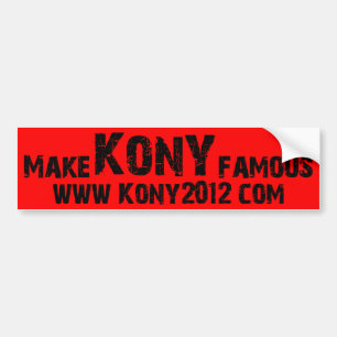 Adesivo Para Carro Faça Kony famoso - Kony 2012