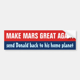 Adesivo Para Carro Faça o excelente outra vez anti Donald Trump