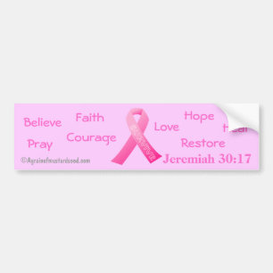 Adesivo Para Carro Faith Hope Love sobrevive à fita rosa