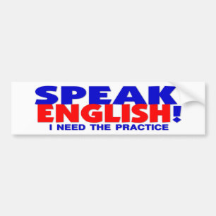 Adesivo Para Carro Fale o autocolante no vidro traseiro inglês do