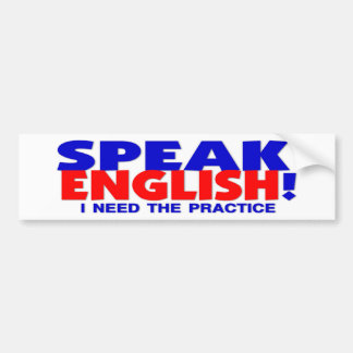 Adesivo Para Carro Fale o autocolante no vidro traseiro inglês do