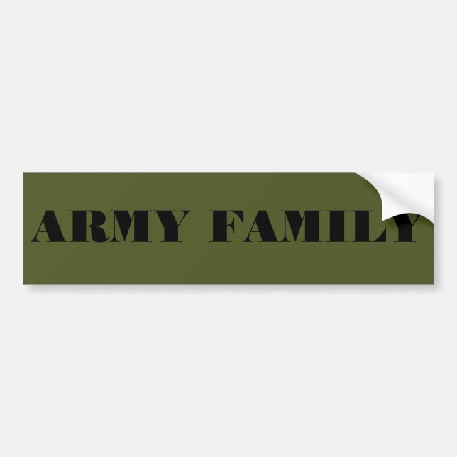 Adesivo Para Carro Família do Exército de Bumper Sticker (Frente)