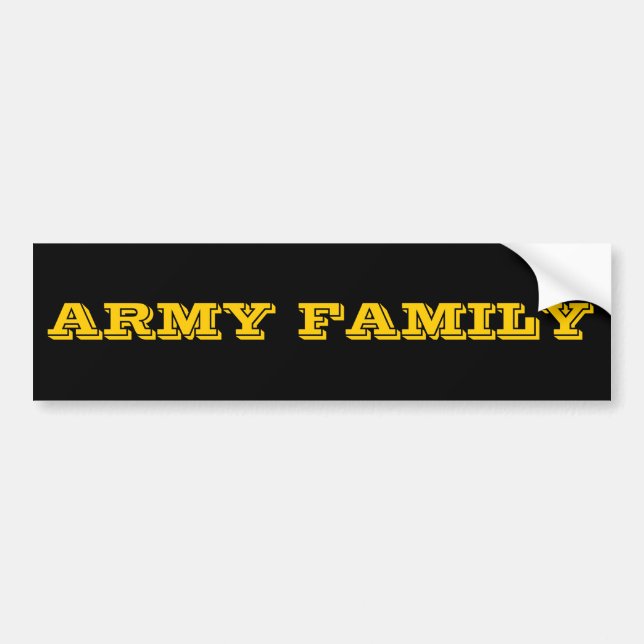 Adesivo Para Carro Família do Exército de Bumper Sticker (Frente)