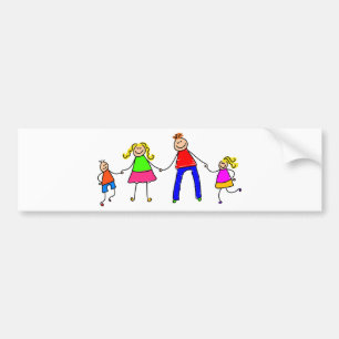 Adesivo Para Carro Família feliz