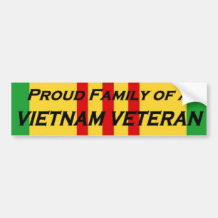 Adesivo Para Carro Família orgulhosa de um veterano de Vietnam