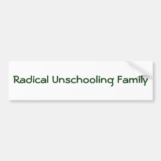 Adesivo Para Carro Família radical de Unschooling