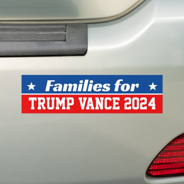 Adesivo Para Carro Famílias para Trump Vance 2024 (No carro)
