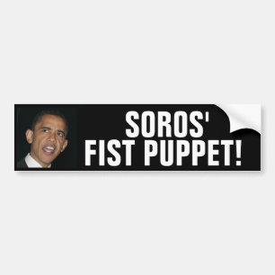 Adesivo Para Carro FANTOCHE DO PUNHO DE SOROS! Anti Obama