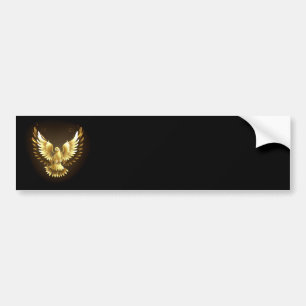 Adesivo Para Carro Faux Gold Foil Peace Dove em Preto